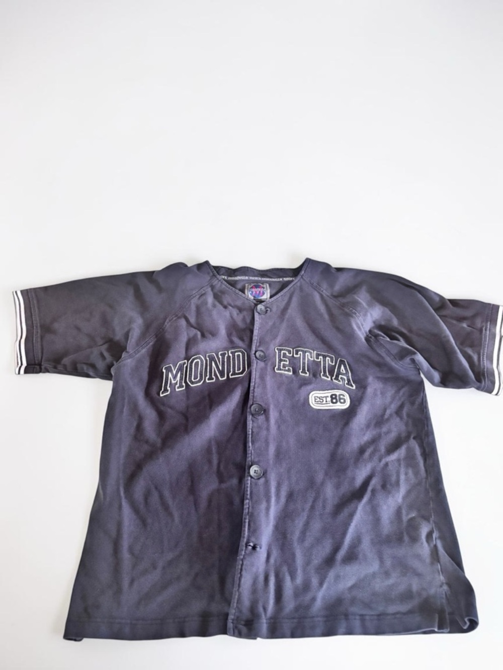 Mondetta Baseball Jersey Shirt for Men Sport Style Navy Large Gift